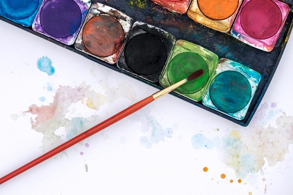 Kolorowe akwarele na papierze